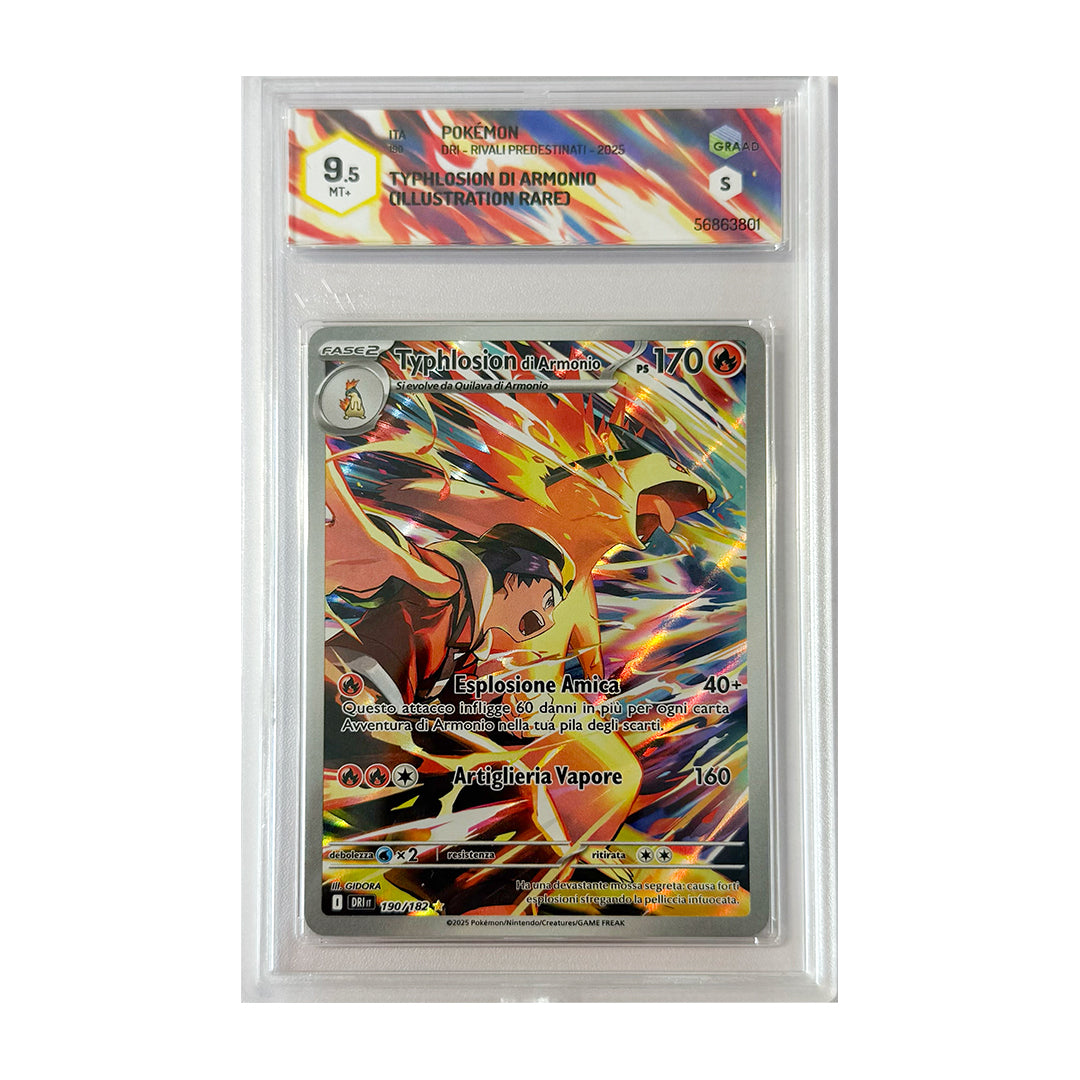 Typhlosion di Armonio Illustration Rare 190 - Rivali Predestinati - Graad 9.5