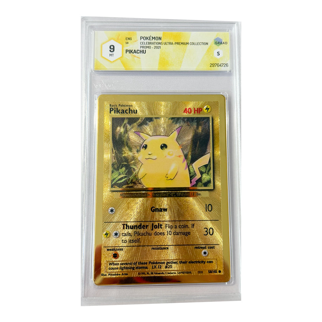 Pikachu Metal Gold Card 25th anniversary 58/102 - Gran Festa - Graad 9