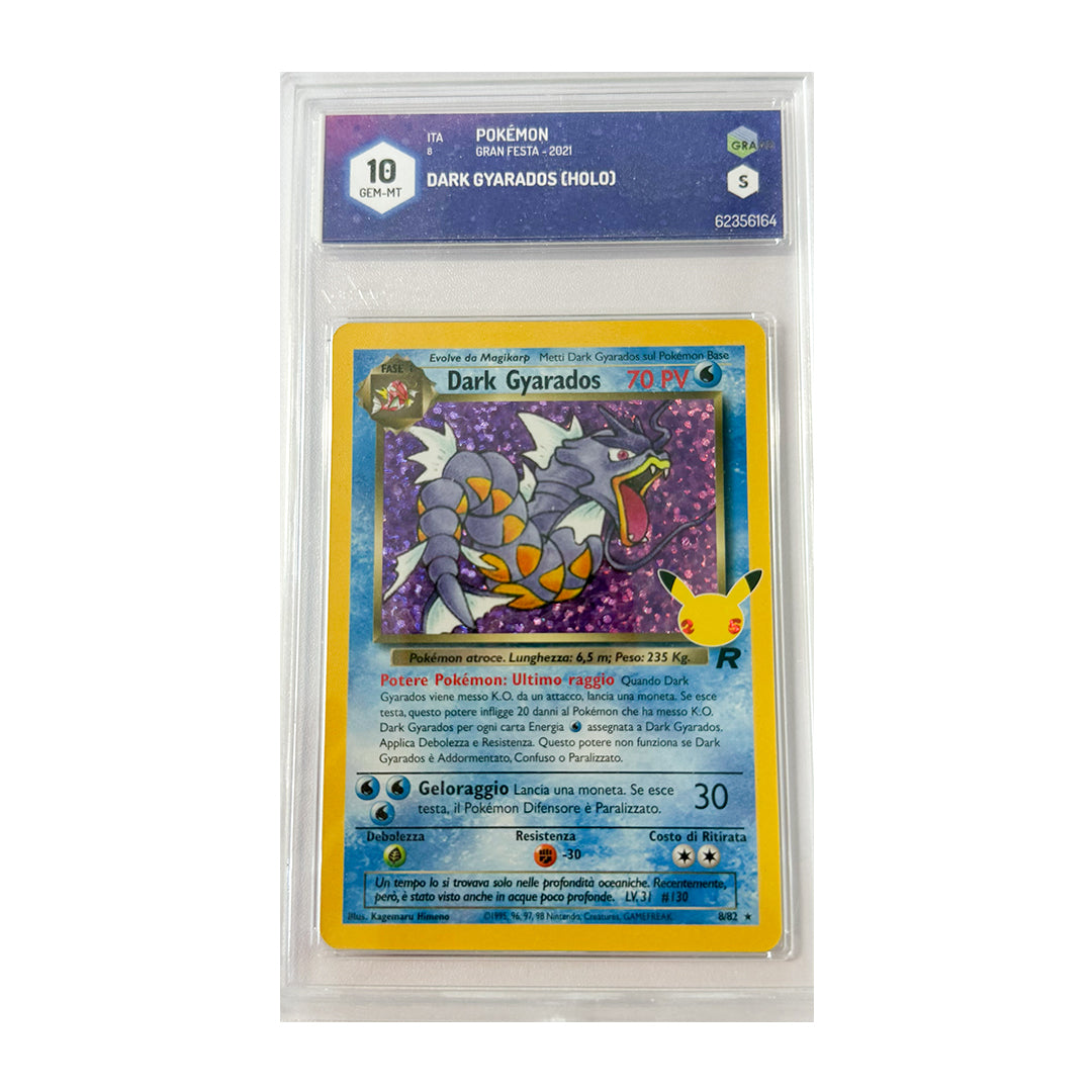Dark Gyarados Holo 8/82 - Gran Festa - Graad 10