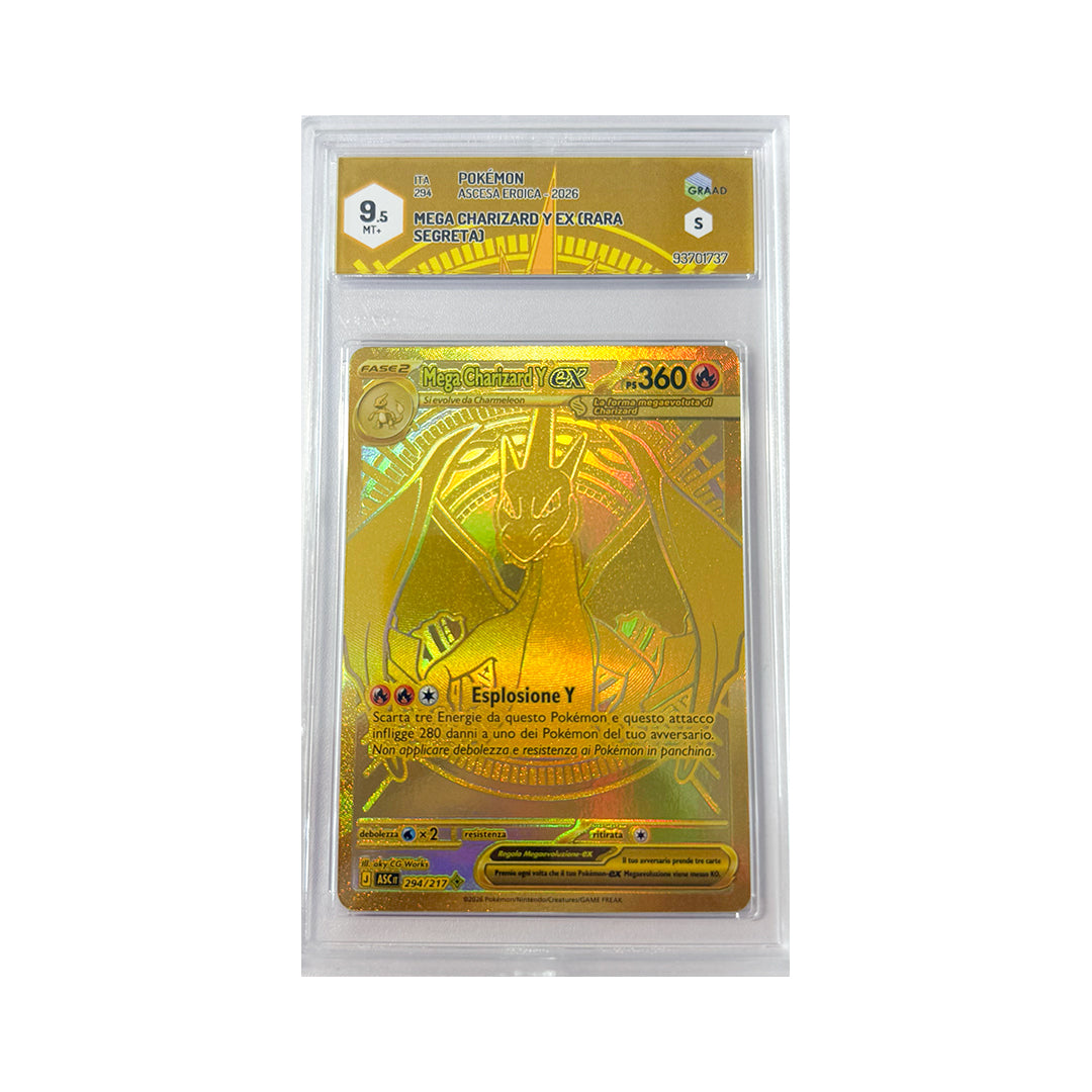 Mega Charizard Y Ex Gold 294 - Ascesa Eroica - Graad 9.5
