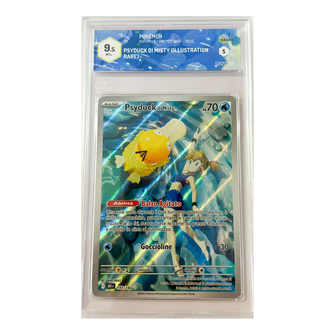 Psyduck di Misty Illustration Rare 193 - Rivali Predestinati - Graad 9.5