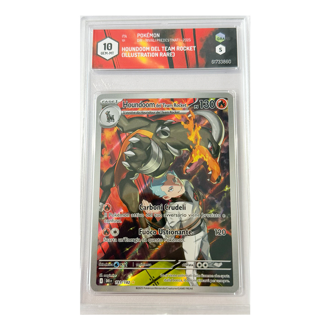 Houndoom del Team Rocket Illustration Rare 191 - Rivali Predestinati - Graad 10