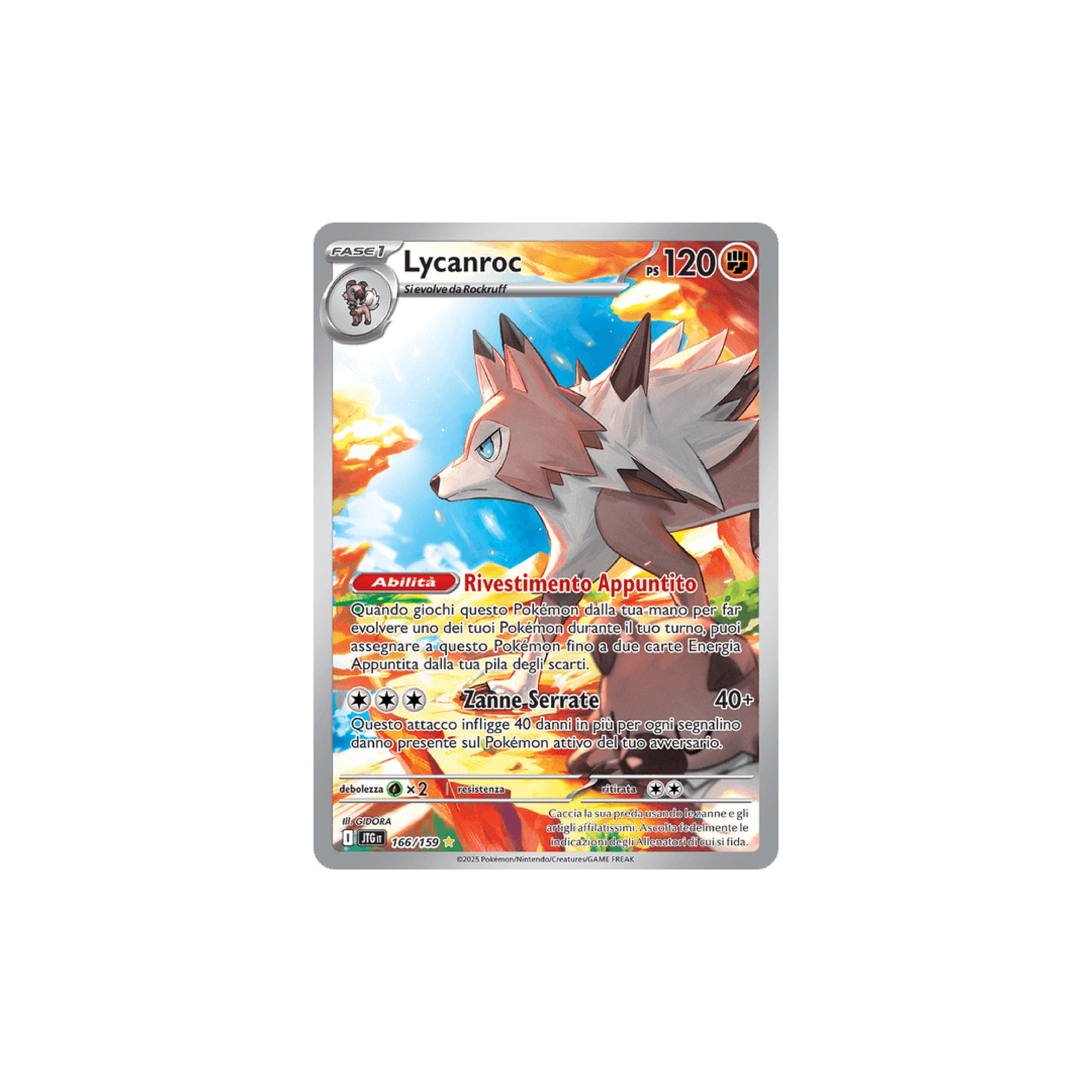 Lycanroc Art Rare 166 - Avventure Insieme