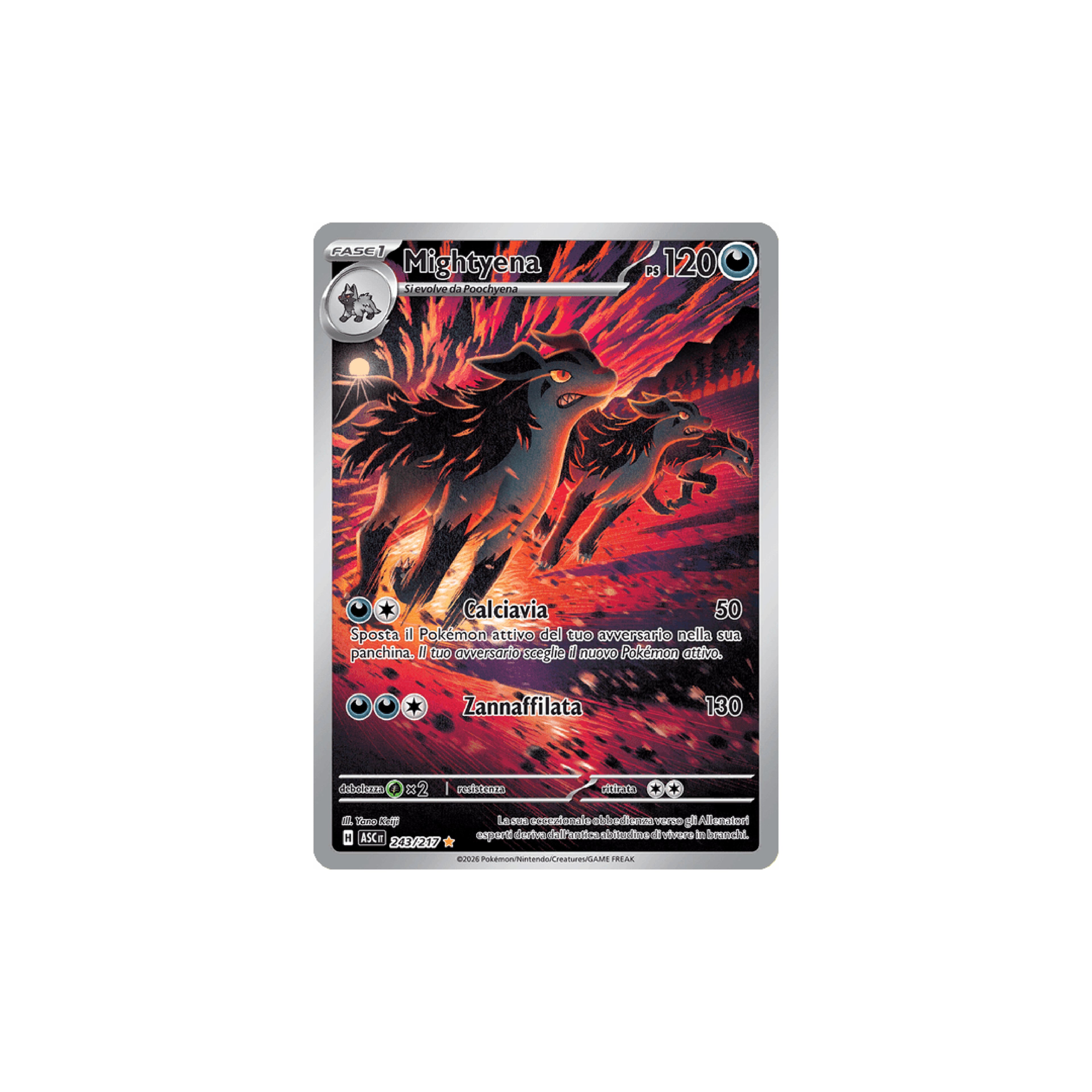 Mightyena Art Rare 243 - Ascesa Eroica