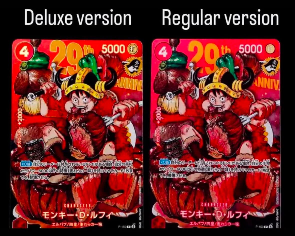 PREORDER ONE PIECE CARD GAME Premium Card Collection 29th Jap Anniversary Edition Luffy P159 Set Completo 8 Carte Promo JAP