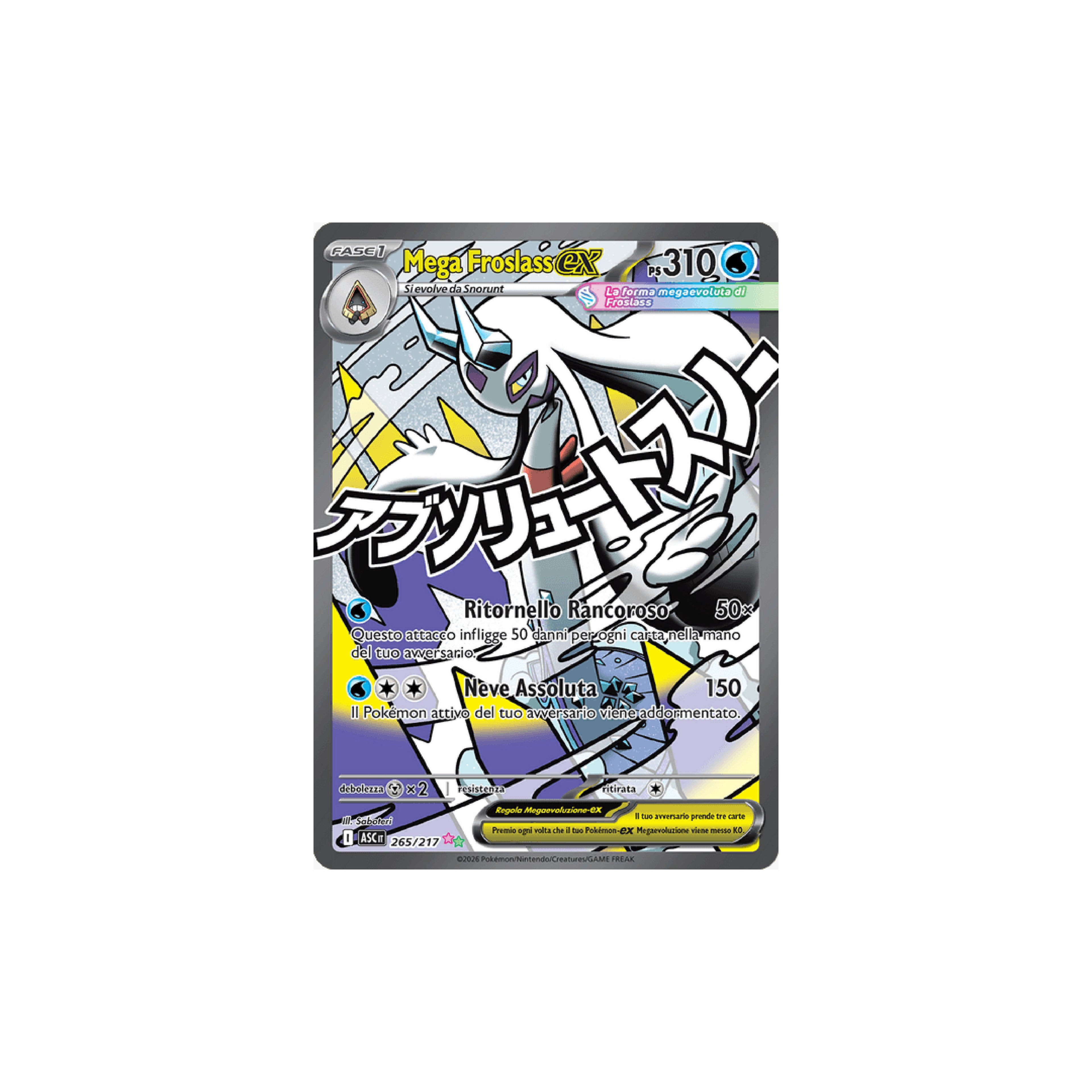 Mega Froslass EX Mega Attack Full Art 265 - Ascesa Eroica