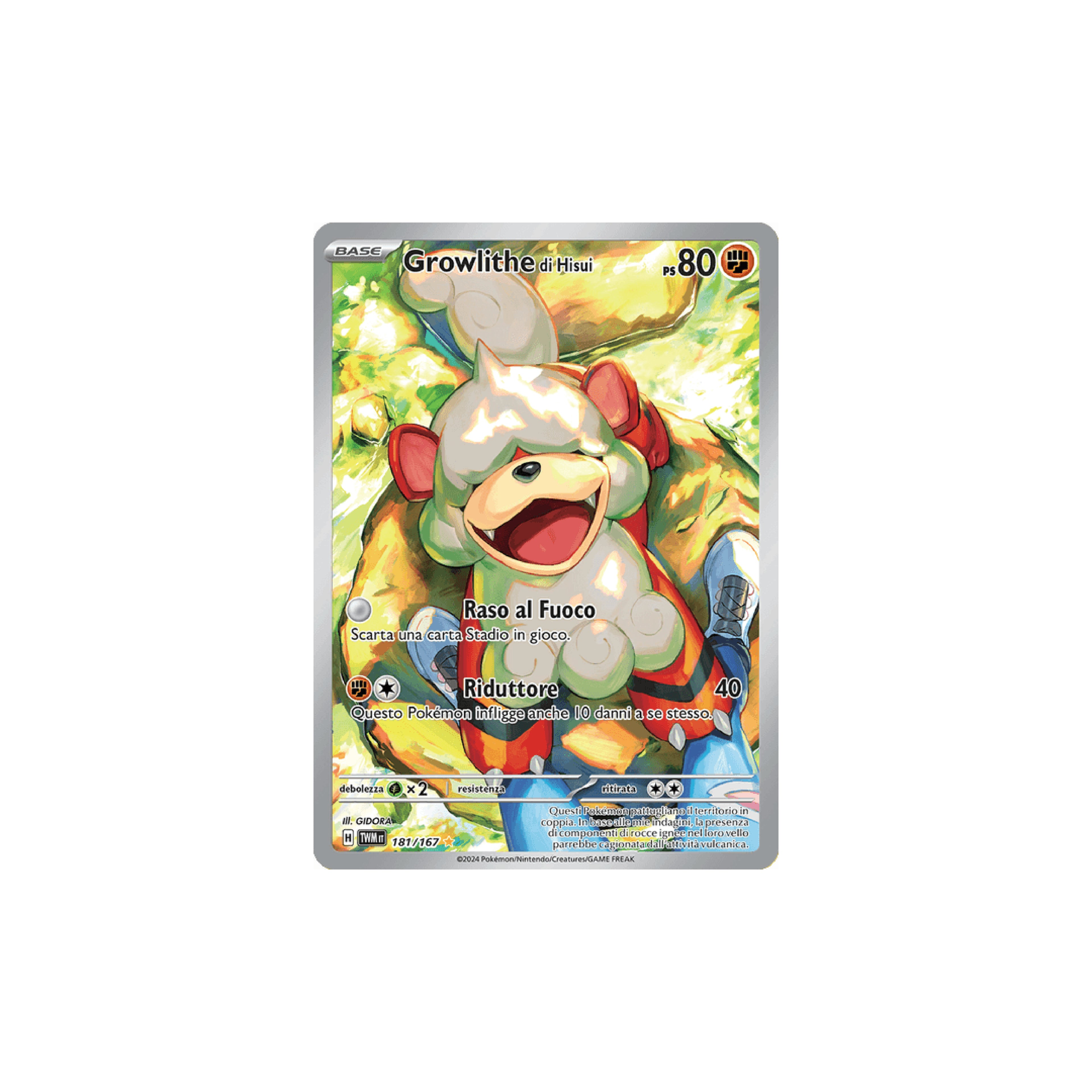 Growlithe di Hisui Art Rare 181 - Crepuscolo Mascherato