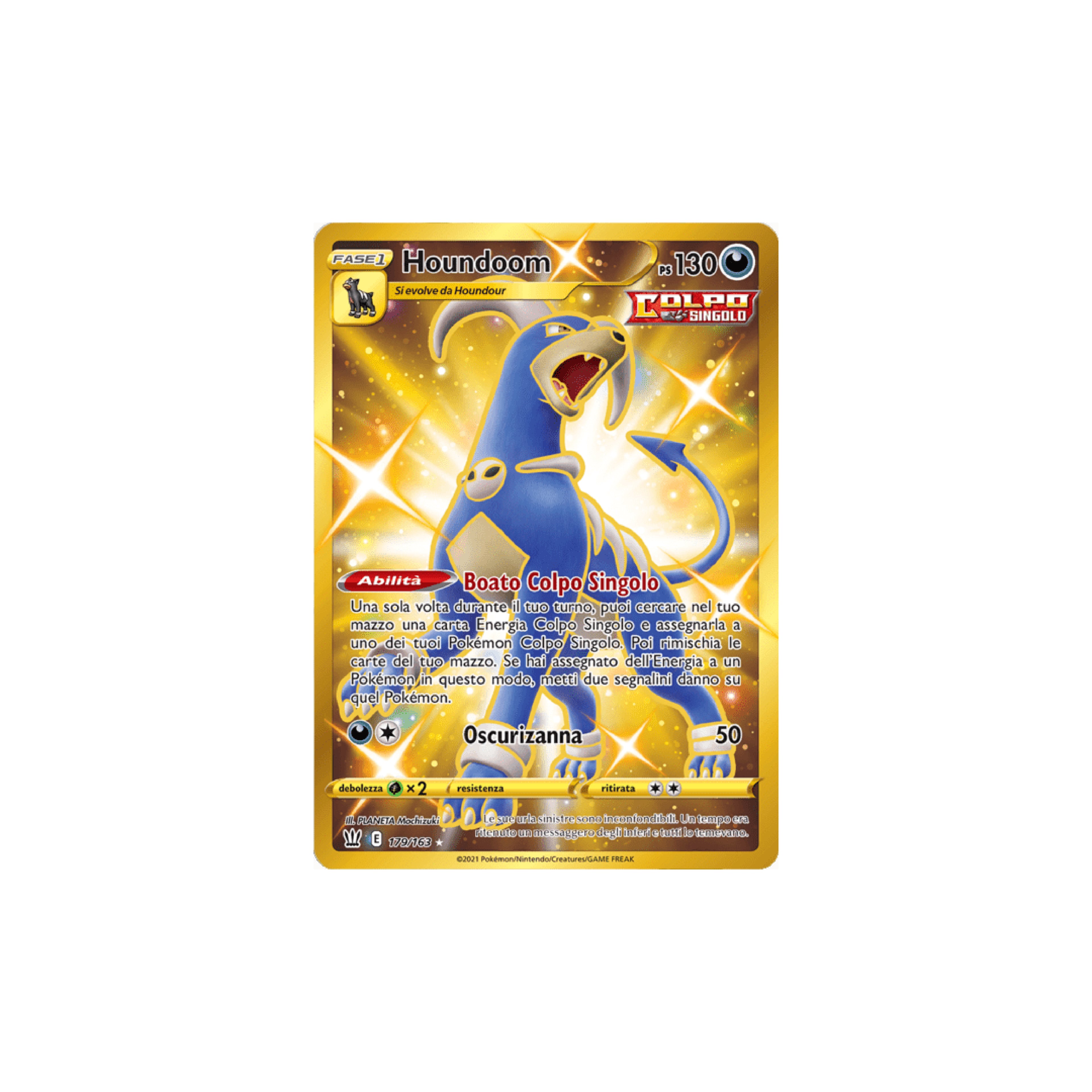 Houndoom Gold Shiny Fuori Serie 179 - Stili di Lotta