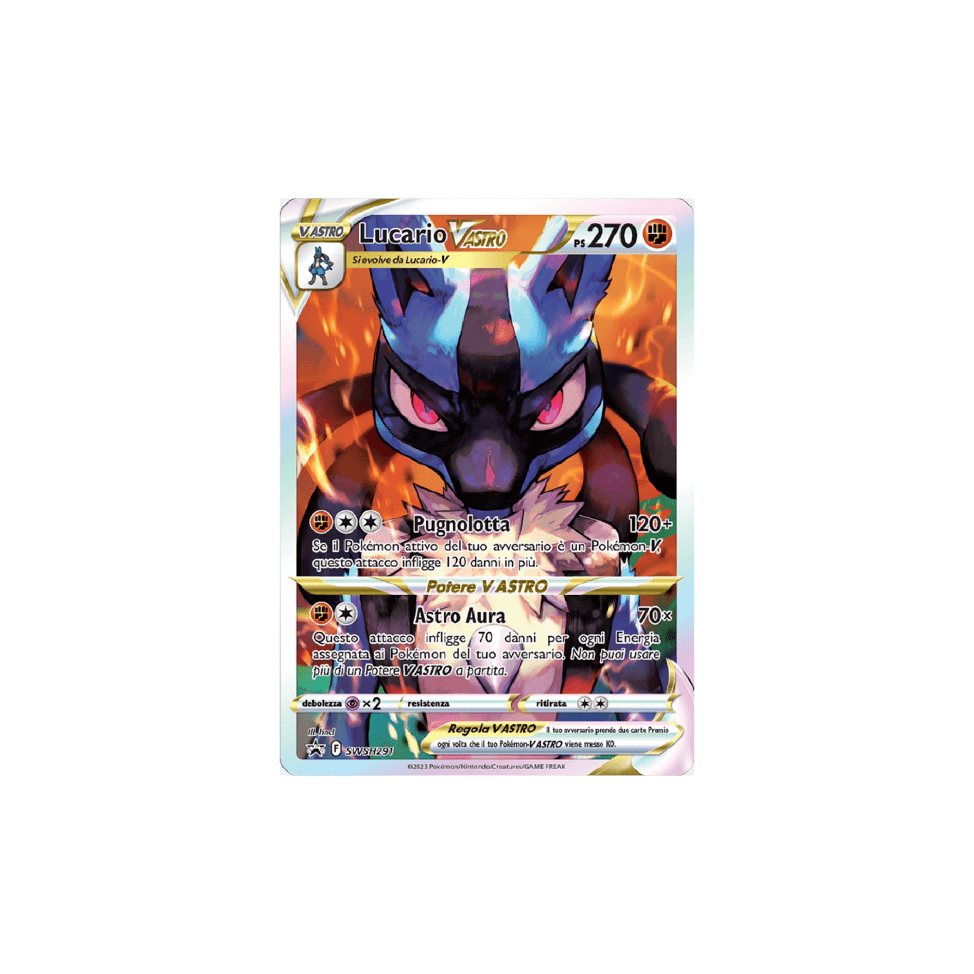 Lucario V Astro Alternative Art Black Star Promos SWSH291 - Sealed