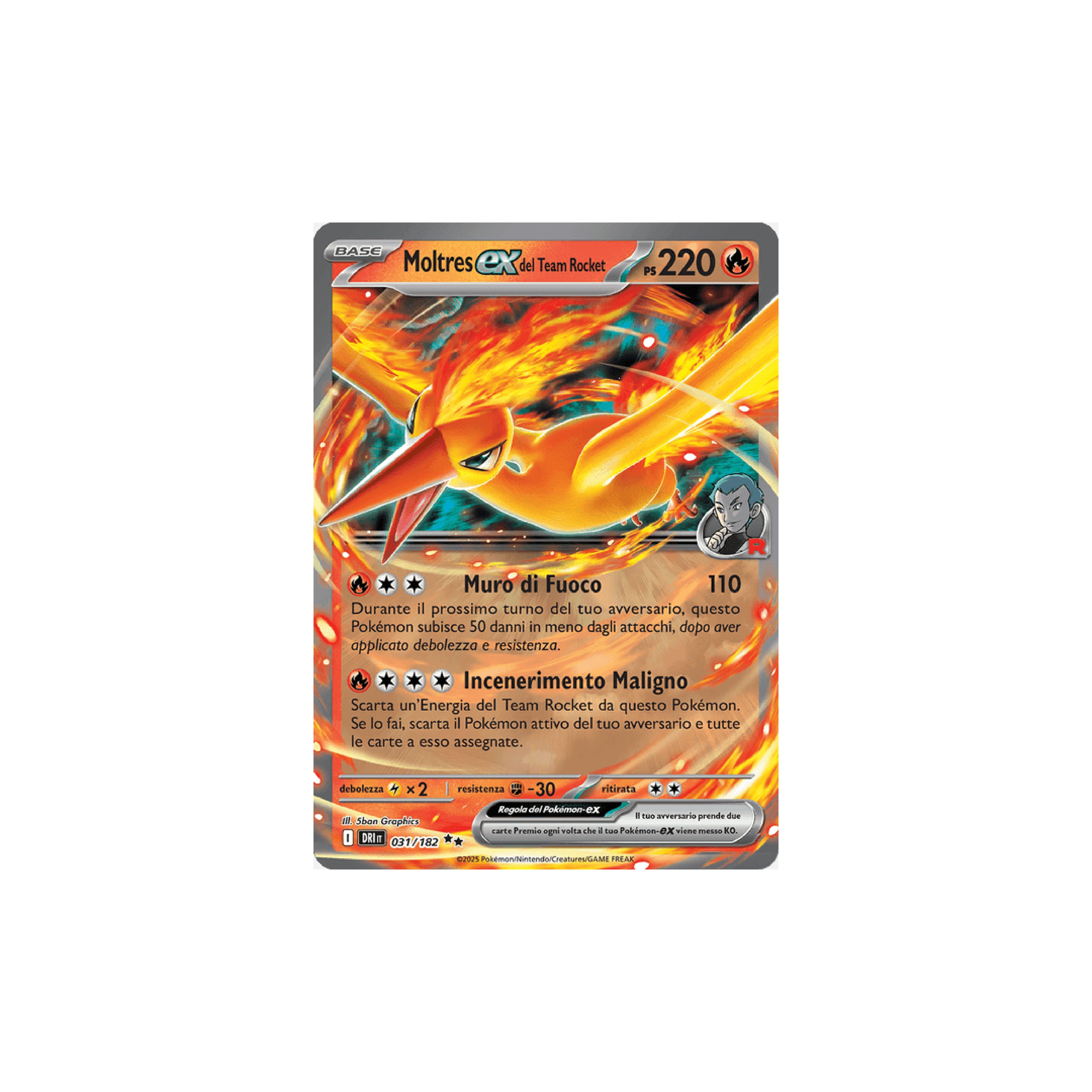 Moltres EX del Team Rocket 031 - Rivali Predestinati