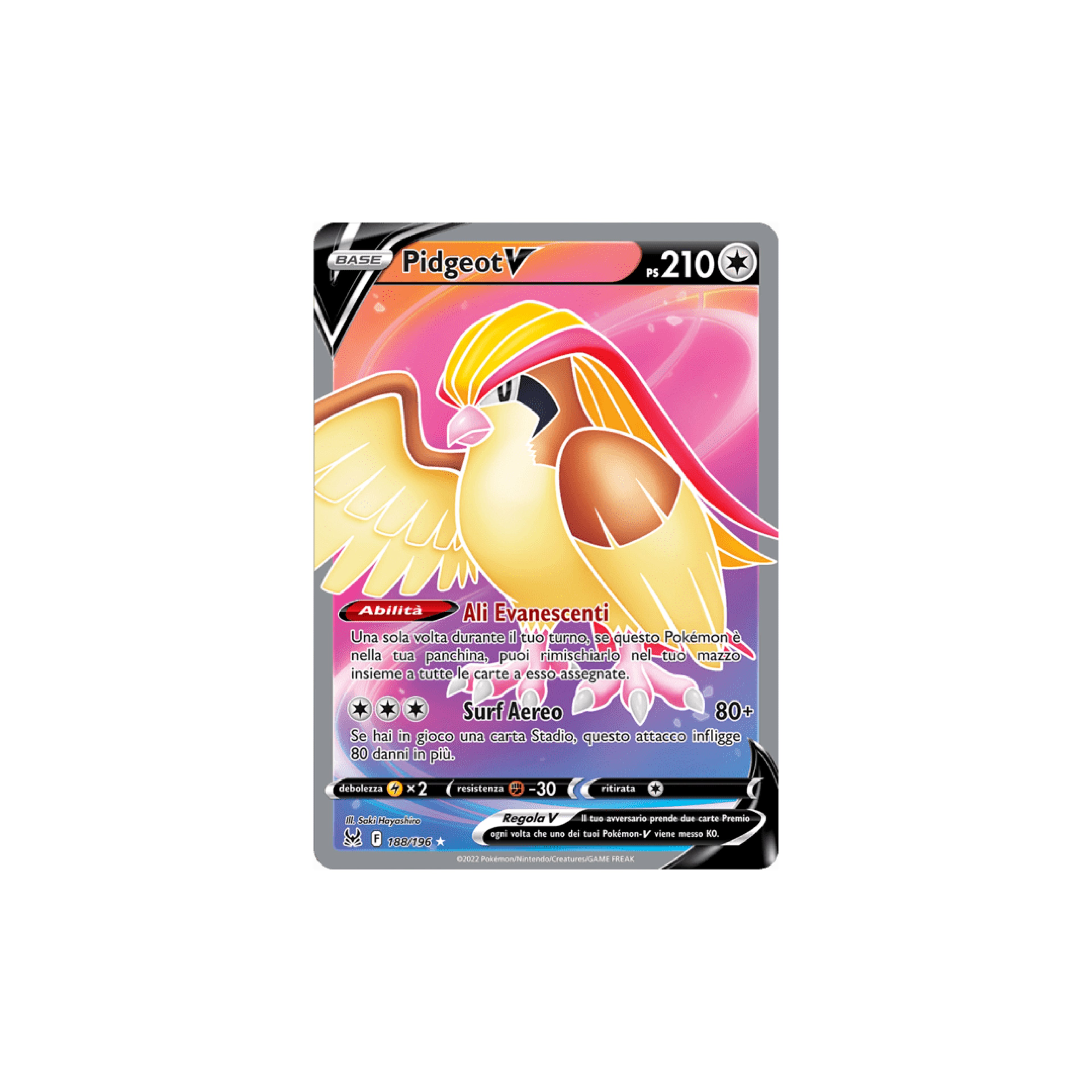 Pidgeot V Full Art 188 - Origine Perduta