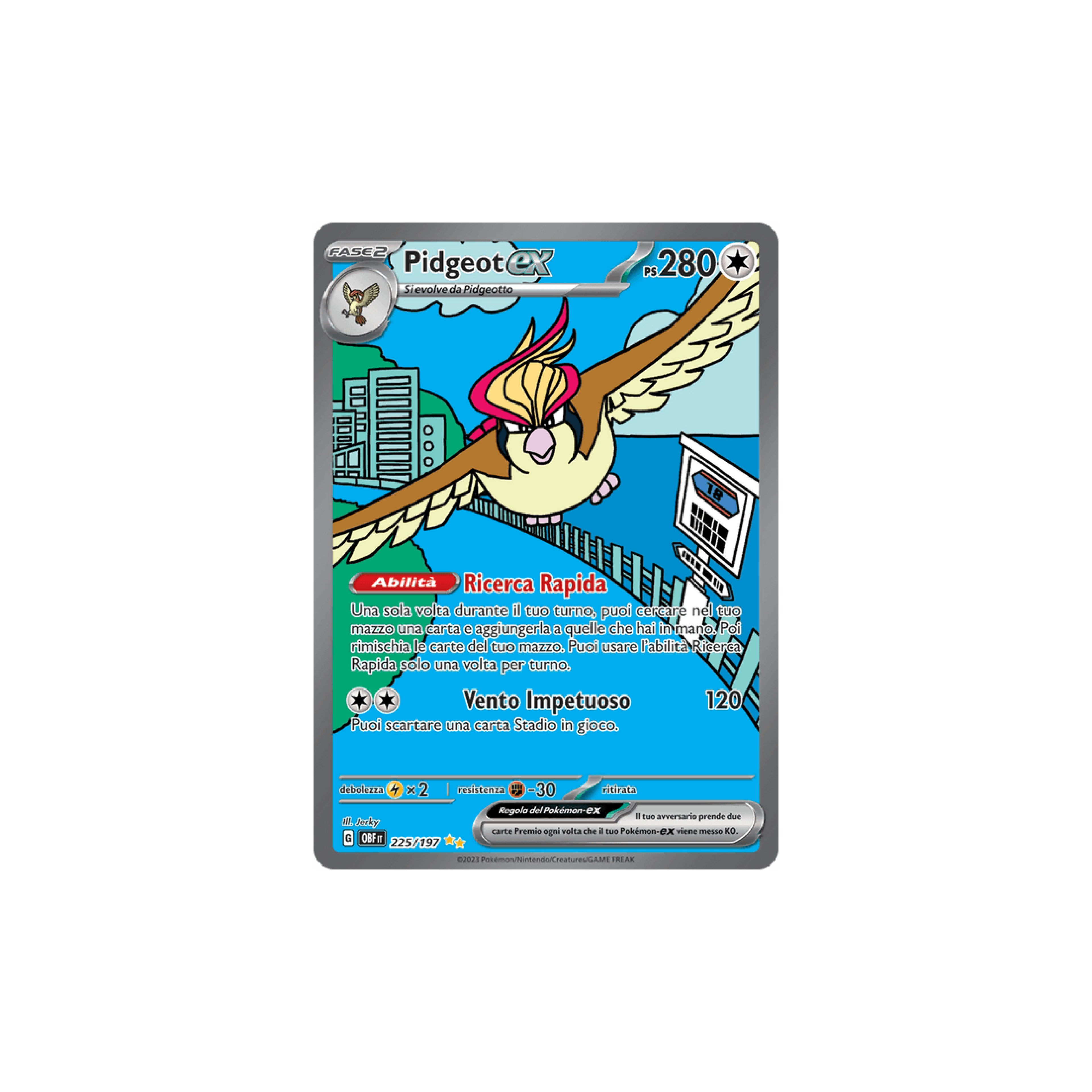 Pidgeot EX Alternative Art 225 - Ossidiana Infuocata