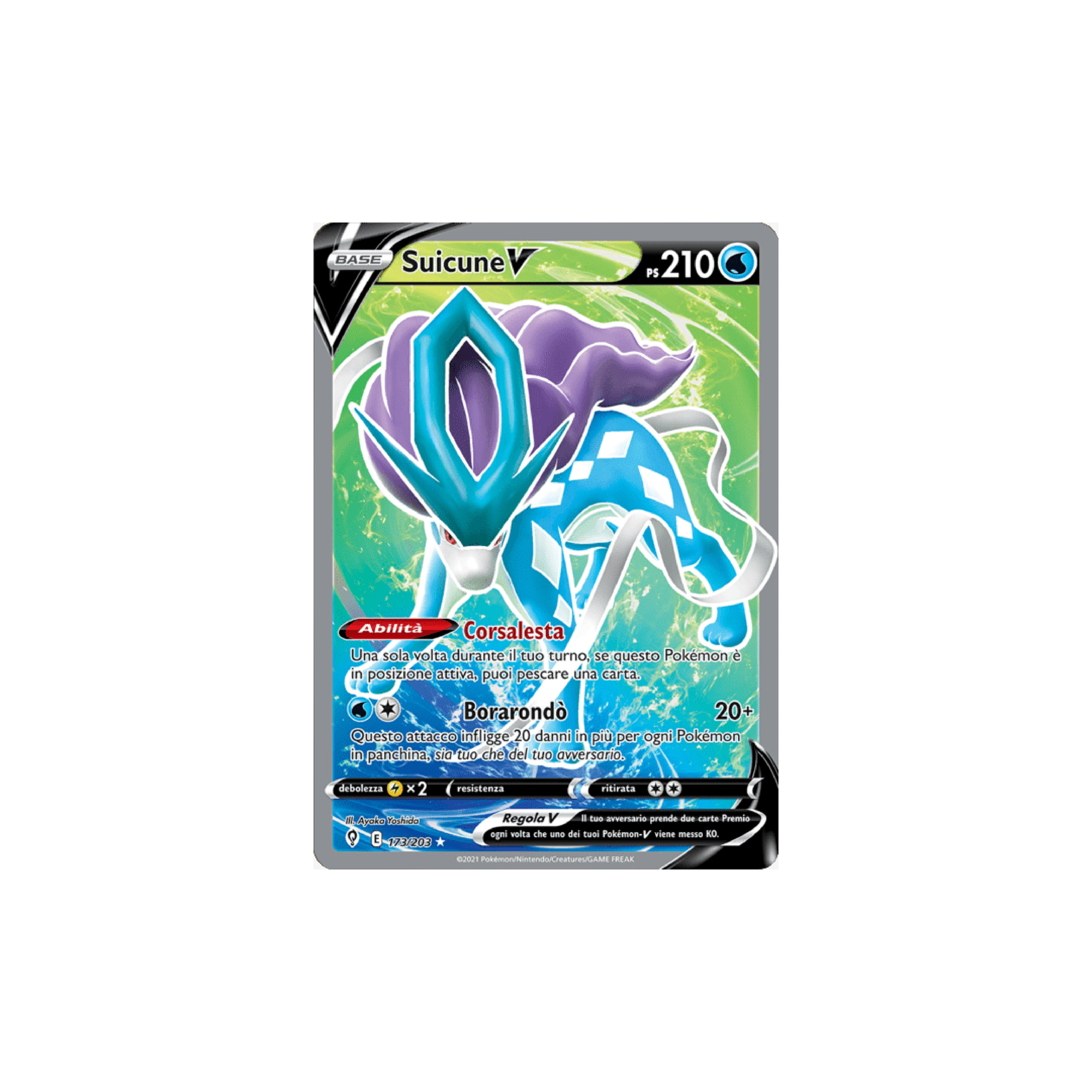 Suicune V Full Art 173 - Evoluzioni Eteree