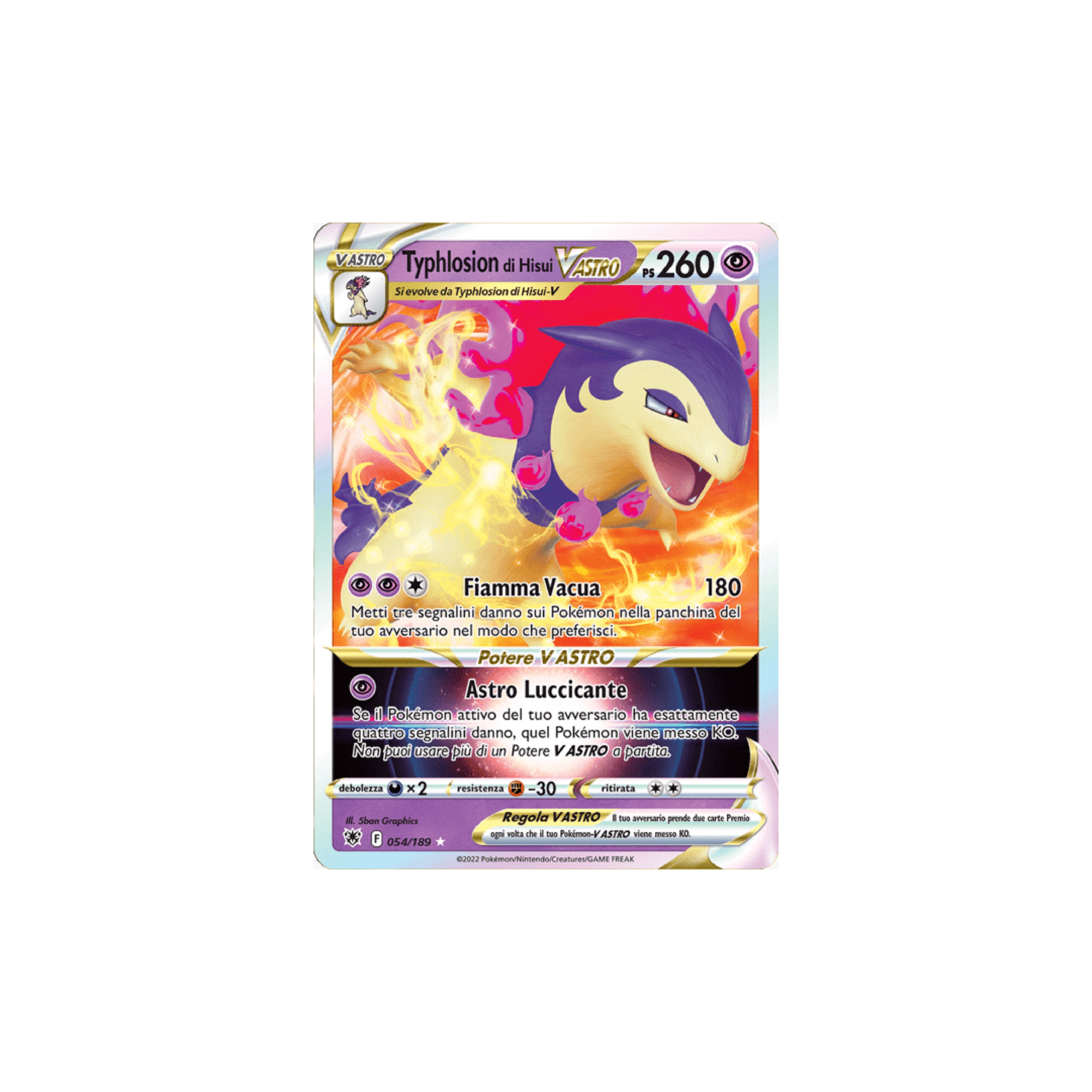 Typhlosion di Hisui V Astro 054 - Lucentezza Siderale
