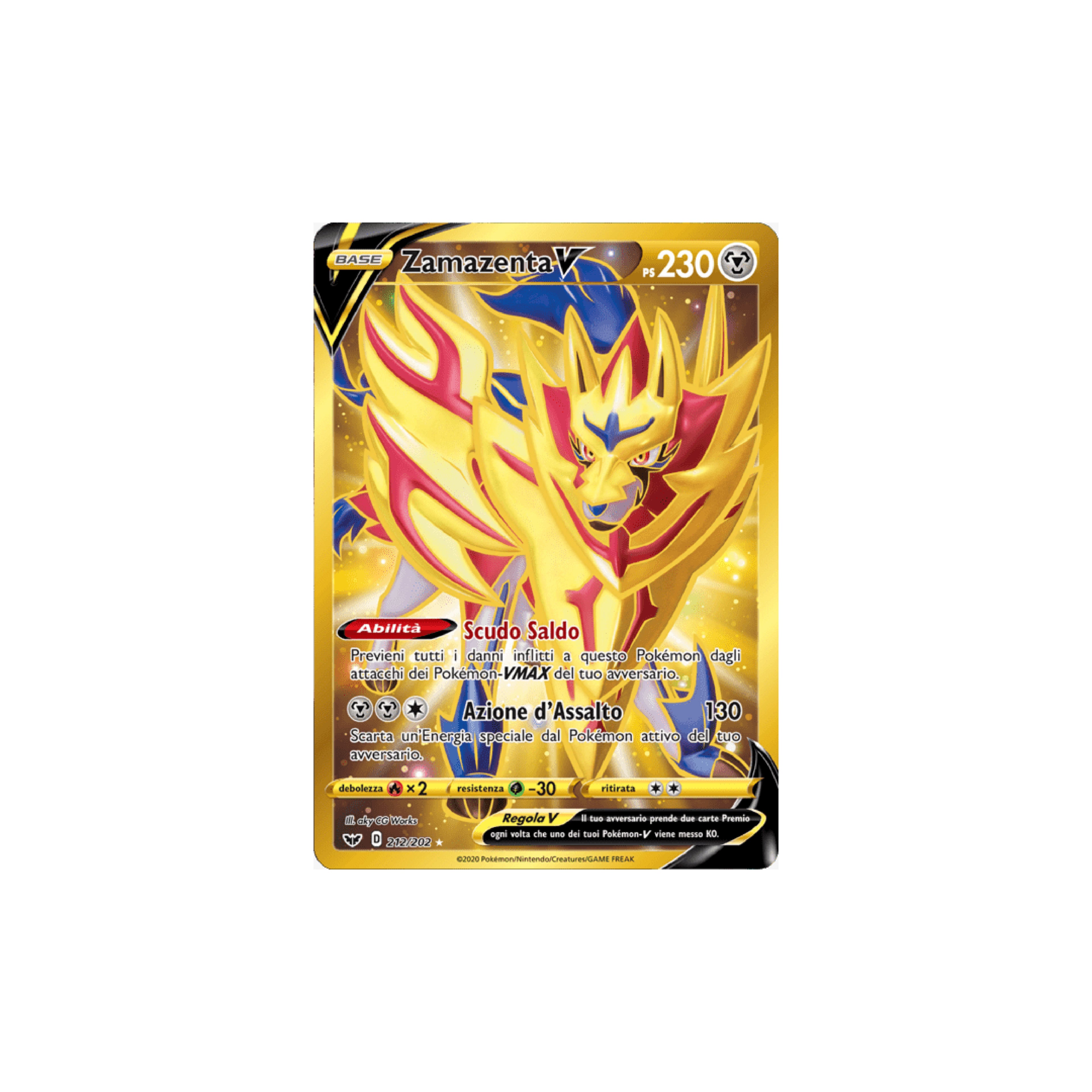 Zamazenta V Gold Fuori Serie 212 - Spada e Scudo